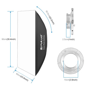 PULUZ Speedlite Softbox Rechteckiger Diffusor mit Bowens-Halterung ...