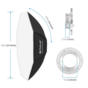 PULUZ 95 cm achteckiger parabolischer Softbox-Diffusor für Speedlite-Blitz ...