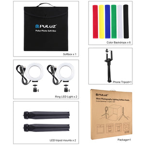PULUZ 30cm Anneau Lumineux Portable Pliable Éclairage Photographique Studio...