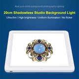 PULUZ 20 cm schattenloses LED-Lichtpad für Fotostudio-Box