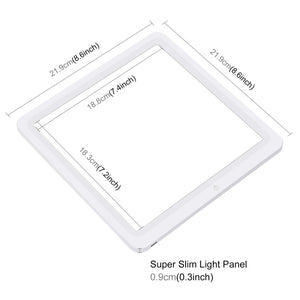 PULUZ 20 cm schattenloses LED-Lichtpad für Fotostudio-Box
