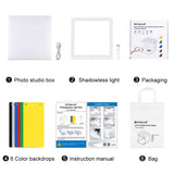 PULUZ Mini-LED-Fotografie-Lampen-Pad-Panel ohne Schatten + Box für...