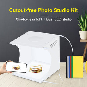 PULUZ Mini-LED-Fotografie-Lampen-Pad-Panel ohne Schatten + Box für...