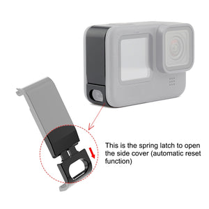 PULUZ Metall-Akku-Seitenschnittstellenabdeckung für GoPro HERO12 Black...