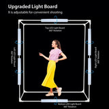 PULUZ 2m 240W 5500K Kit luce fotografica da studio per vestiti/ritratto model...