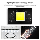 PULUZ 15W 1200LM 32 LED SMD 5730 5500K Pannello luminoso con base in allumini...