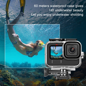 PULUZ für GoPro HERO12 Black/11 Black/10 Black/9 Black, wasserdichte Schutzhülle...