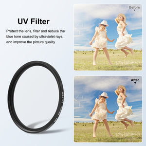 PULUZ 52 mm UV-Objektivfilter für GoPro HERO12 Schwarz/11 Schwarz/10 Schwarz/9 Schwarz