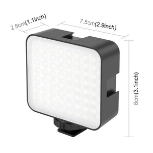 Projecteur vidéo PULUZ 64 LED 5 W pour appareil photo/caméra vidéo