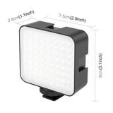 Projecteur vidéo PULUZ 64 LED 5 W pour appareil photo/caméra vidéo