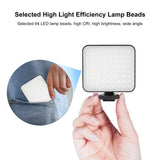 Projecteur vidéo PULUZ 64 LED 5 W pour appareil photo/caméra vidéo