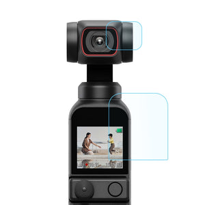 PULUZ Vetro Temperato 9H + Pellicola Protettiva per DJI OSMO Pocket 2 – Schermo e Obiettivo