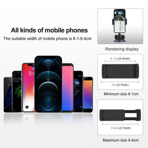 PULUZ Staffa porta morsetto a ventosa rotante a 360 gradi per iPhone, Galaxy,...