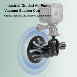 PULUZ 1/4-Zoll-Action-Kamera-Saugnapfhalterung – 360° drehbare Basis, kompatibel mit GoPro, Insta360, DJI