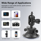 PULUZ 1/4-Zoll-Action-Kamera-Saugnapfhalterung – 360° drehbare Basis, kompatibel mit GoPro, Insta360, DJI