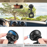 PULUZ Action-Kamera-Saugnapfhalterung mit 1/4-Zoll-Gewinde – 360° drehbare Basis, kompatibel mit GoPro, Insta360, DJI – Magic Arm für Armaturenbrett, Windschutzscheibe, glatte Oberflächen