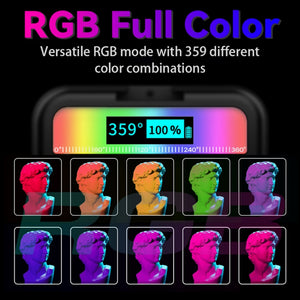 PULUZ Pocket 2500-9000K+RGB Luce di riempimento per bellezza a colori per fot...