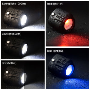 PULUZ 40 m Luce di riempimento subacquea a LED per fotografia 1000LM 3,7 V/11...