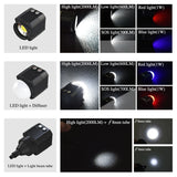 PULUZ 60 m Luce di riempimento subacquea a LED per fotografia 7,4 V/1100 mAh ...