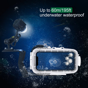 PULUZ 60 m Luce di riempimento subacquea a LED per fotografia 7,4 V/1100 mAh ...