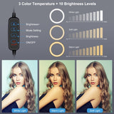 PULUZ 4,7 pollici 12 cm Anello Selfie Light 3 modalità USB dimmerabile doppia...
