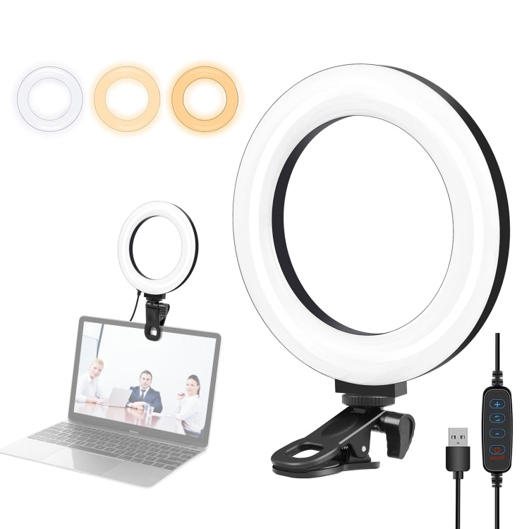 PULUZ 6,2 pollici 16 cm Anello Selfie Light 3 modalità USB dimmerabile doppia...