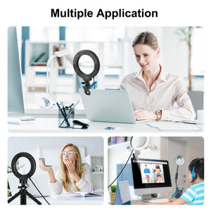 PULUZ 6,2 pollici 16 cm Anello Selfie Light 3 modalità USB dimmerabile doppia...