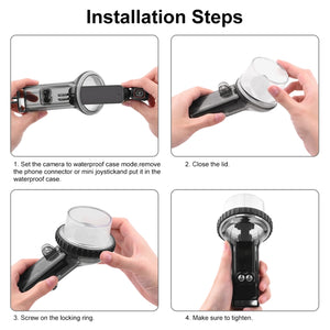 PULUZ Custodia subacquea impermeabile da 60 m Custodia subacquea per DJI Osmo...