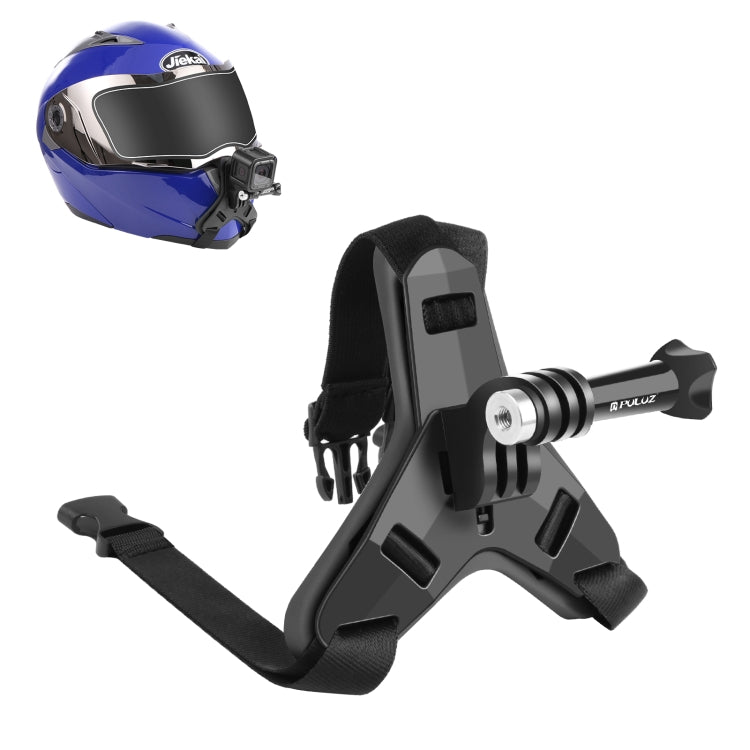 PULUZ Supporto per sottogola per casco da motociclista per GoPro, DJI Osmo Ac...