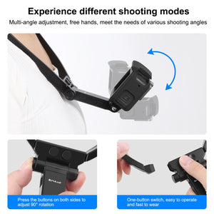 Staffa per collo regolabile PULUZ Lazy per smartphone GoPro Action Camera