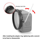 PULUZ 52mm CPL + filtro obiettivo UV con anello adattatore per GoPro HERO12 N...