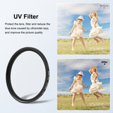 PULUZ 52mm CPL + filtro obiettivo UV con anello adattatore per GoPro HERO12 N...