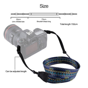 Tracolla per fotocamera con tracolla serie multicolore in stile etnico retrò ...