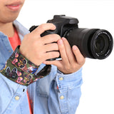 Tracolla per Fotocamera in Stile Etnico Retrò – Cinturino Universale Multicolore per DSLR Canon, Nikon, Sony, Fuji e Altre