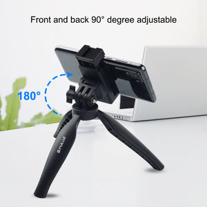 PULUZ Supporto per treppiede da scrivania in plastica con morsetto per telefo...