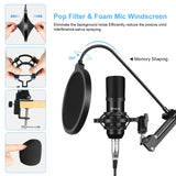 PULUZ Microfono a condensatore Studio Broadcast Kit microfono professionale p...