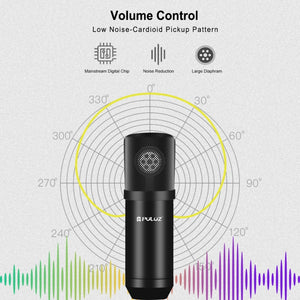 PULUZ Microfono a condensatore Studio Broadcast Kit microfono professionale p...