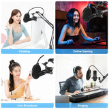 PULUZ Microfono a condensatore Studio Broadcast Kit microfono professionale p...