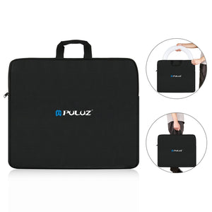 PULUZ Anello da 46 cm con luci a LED Borsa portaoggetti portatile con cernier...