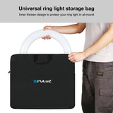 PULUZ Anello da 46 cm con luci a LED Borsa portaoggetti portatile con cernier...