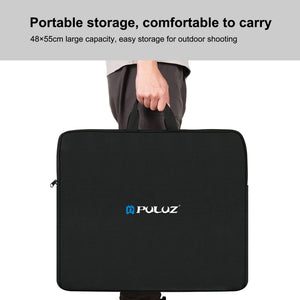 PULUZ Anello da 46 cm con luci a LED Borsa portaoggetti portatile con cernier...