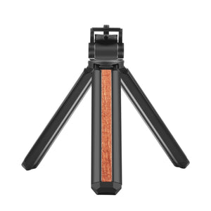 Treppiede da Tavolo PULUZ per Vlogging – Supporto in Legno Intarsiato e Lega di Alluminio con Vite 1/4", Compatto e Portatile