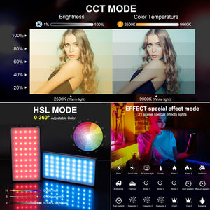 PULUZ RGB Couleur LED Beauté Lumière de Remplissage Poche Vlogging Photographie Lumière...