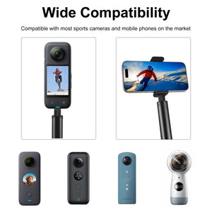 PULUZ Monopiede in metallo per selfie stick da 2 m per Insta360 One RS / X2 /...