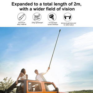PULUZ Monopiede in metallo per selfie stick da 2 m per Insta360 One RS / X2 /...