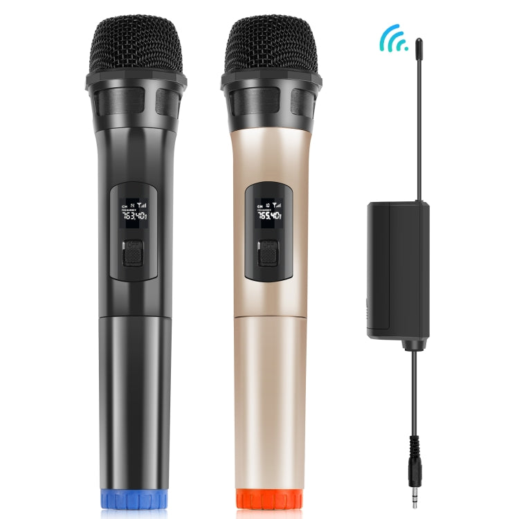 Microfoni dinamici wireless UHF PULUZ da 1 a 2 con display LED, trasmettitore...