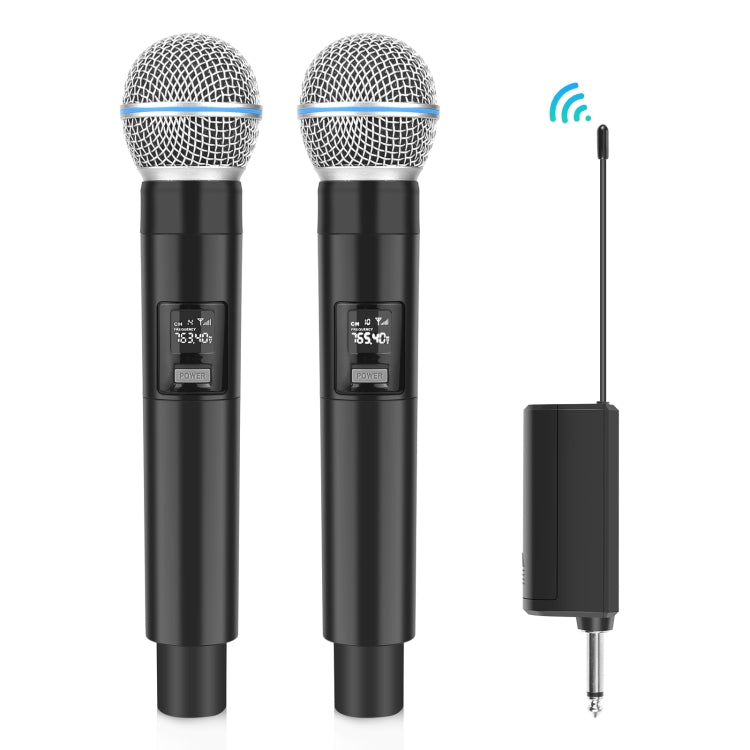 PULUZ da 1 a 2 microfoni wireless con display LED, trasmettitore da 6,35 mm