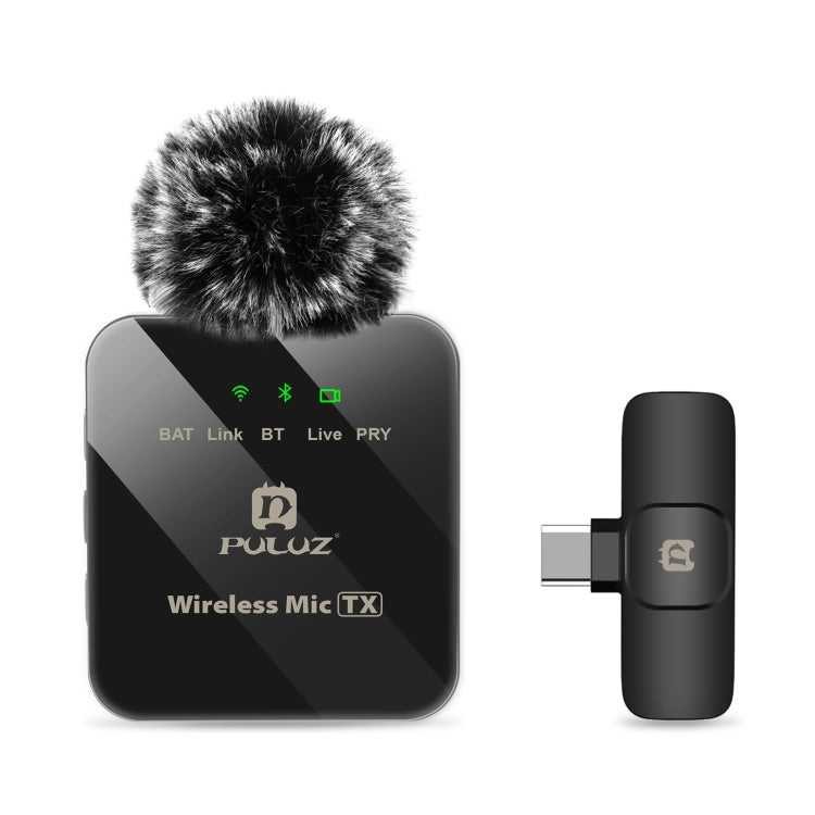 Microfono lavalier wireless PULUZ per telefono di tipo C, ricevitore di tipo ...