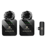 Microfono lavalier wireless PULUZ per iPhone/iPad, ricevitore a 8 pin e doppi...