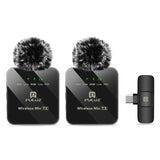 Microfono Lavalier Wireless PULUZ 2.4G con Ricevitore USB-C – Doppio Microfono per Smartphone Android